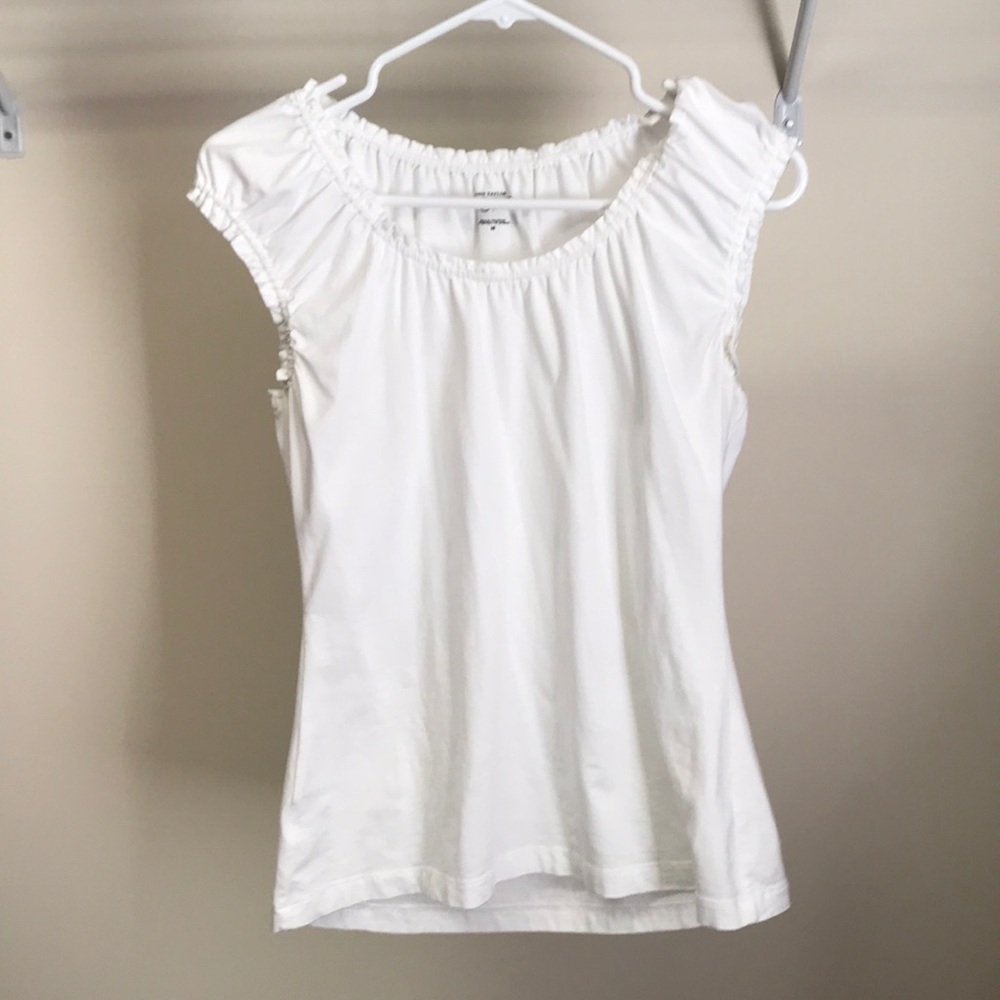 White capped sleeve T-shirt